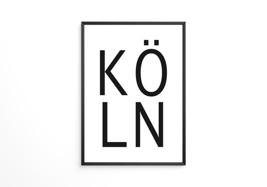 Köln Typografie modern
