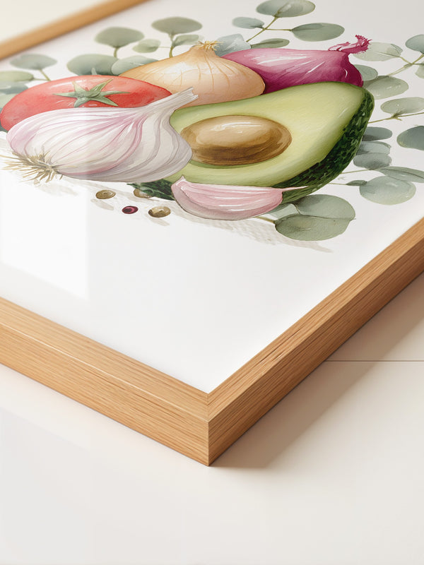 Avocado Stillleben Aquarell