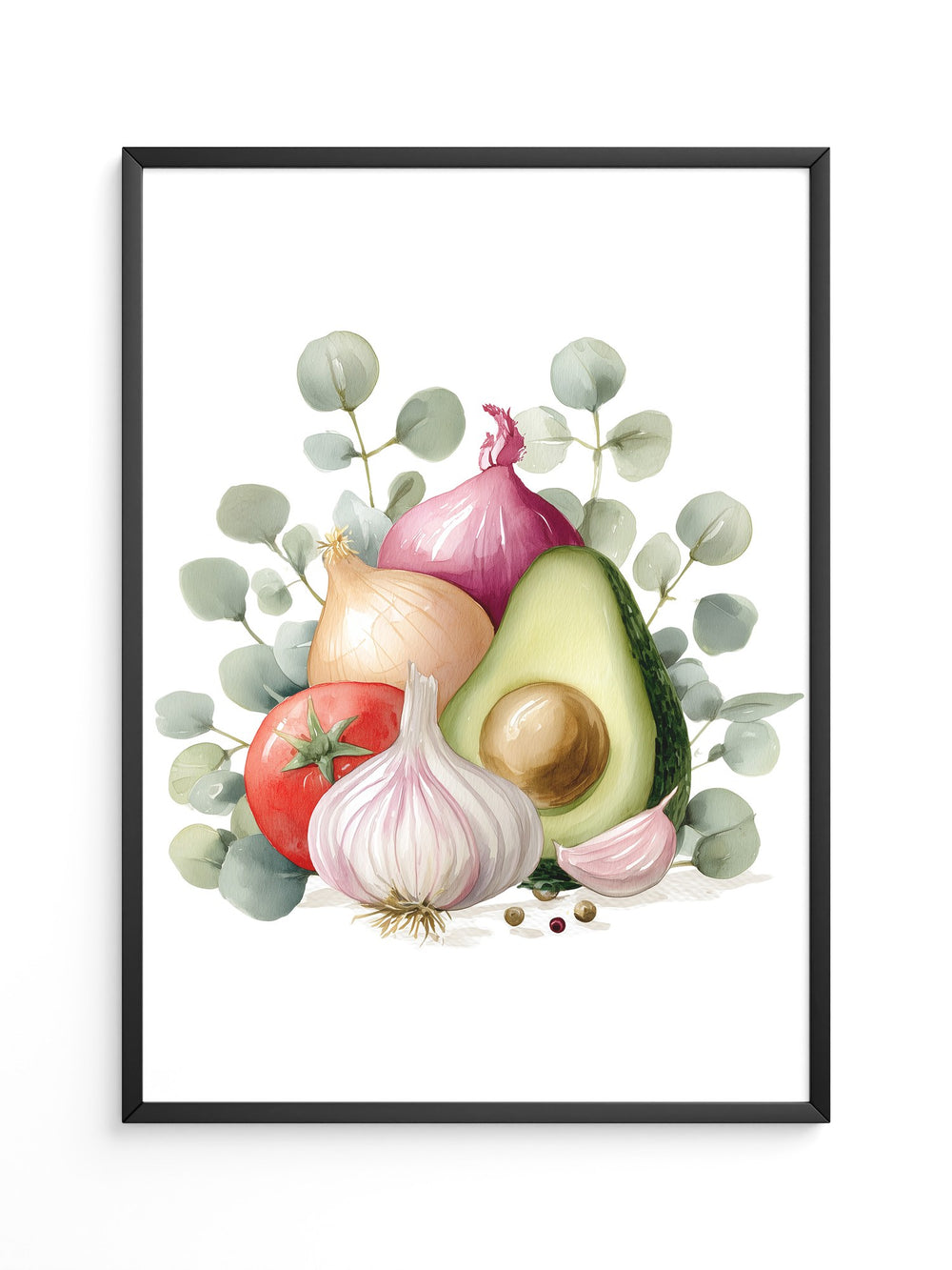 Avocado Stillleben Aquarell