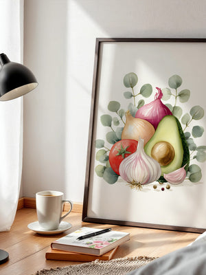 Avocado Stillleben Aquarell