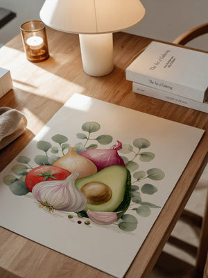 Avocado Stillleben Aquarell