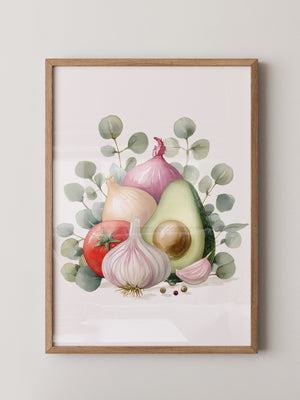 Avocado Stillleben Aquarell