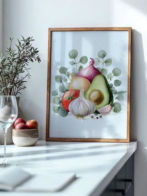 Avocado Stillleben Aquarell