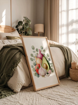 Avocado Stillleben Aquarell