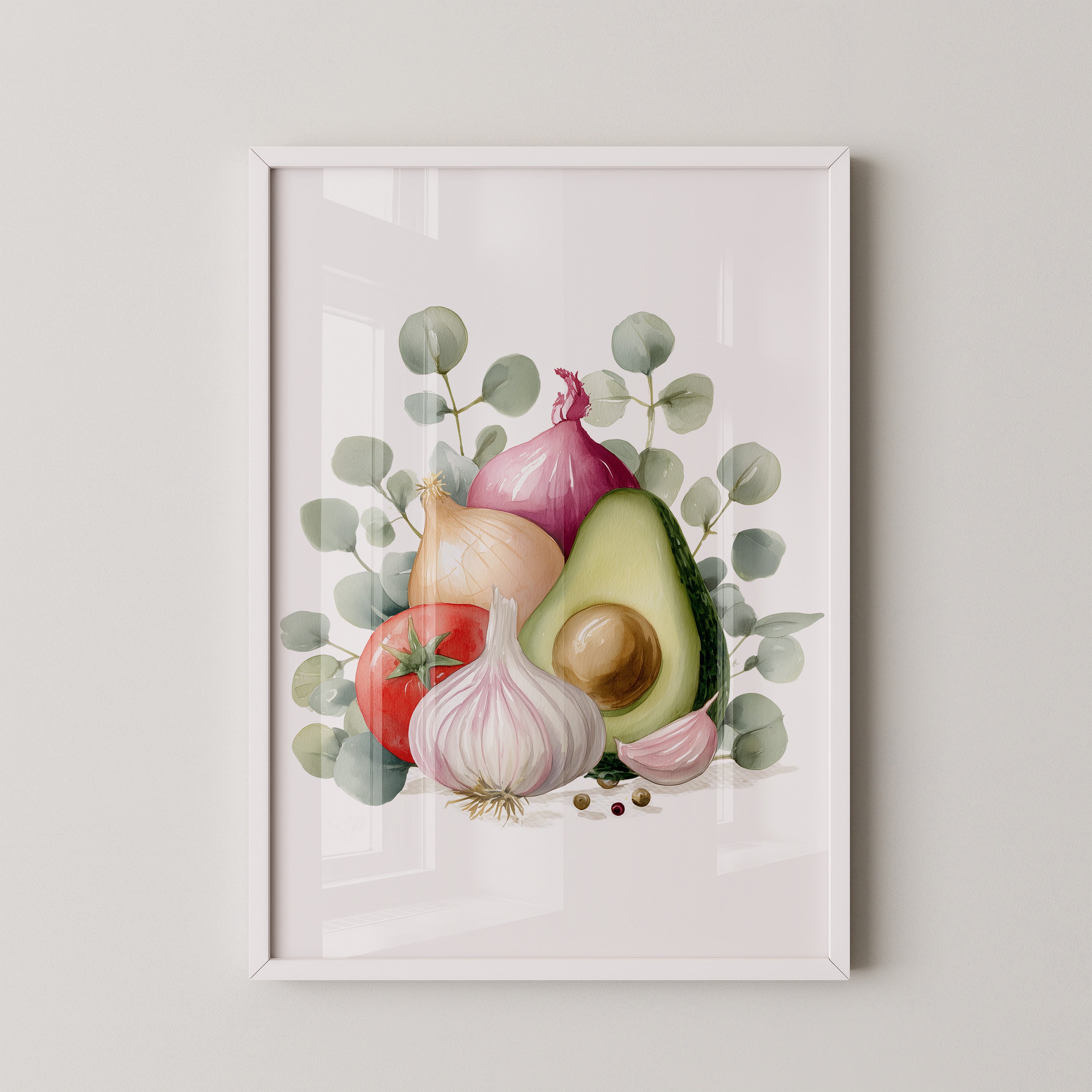 Avocado Stillleben Aquarell