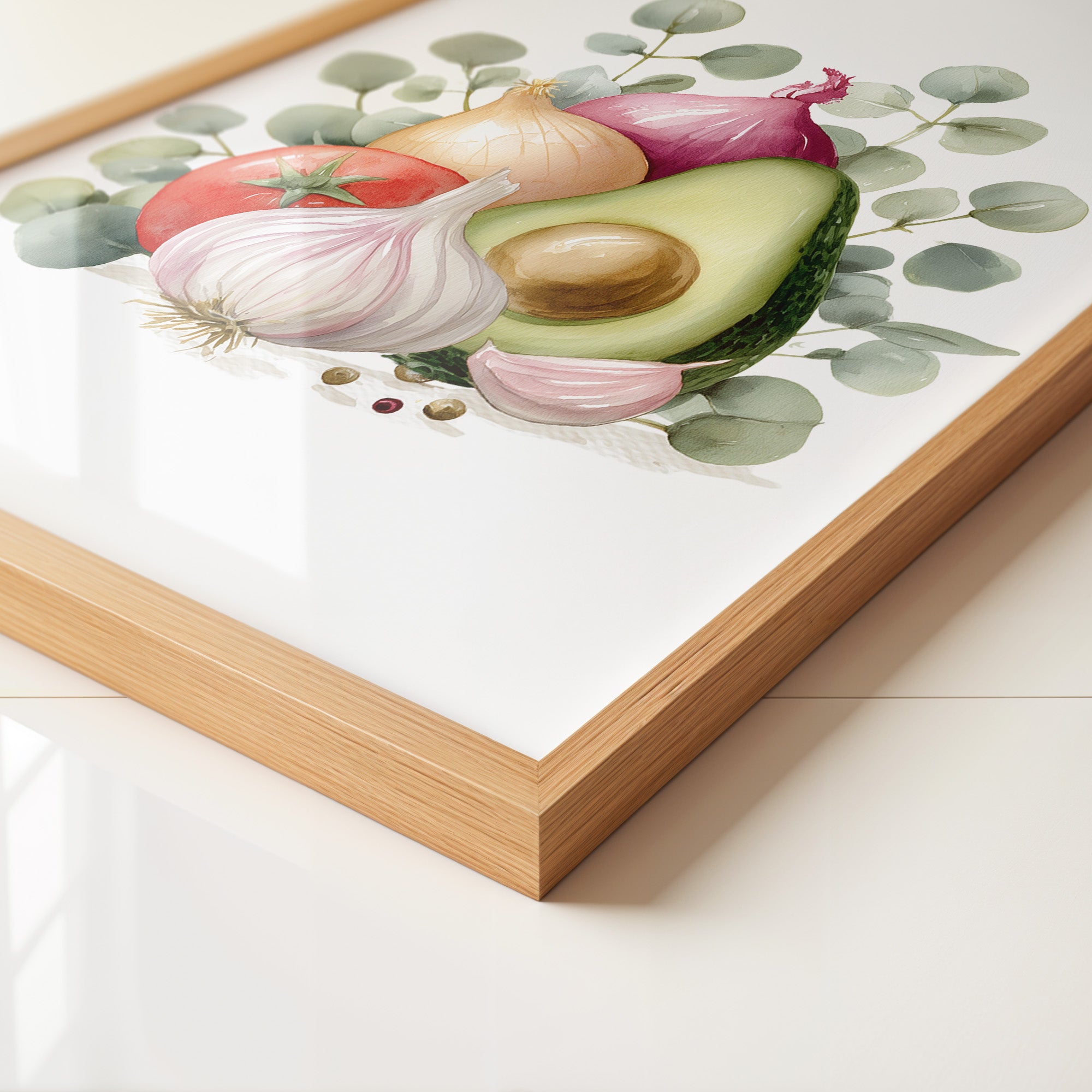 Avocado Stillleben Aquarell