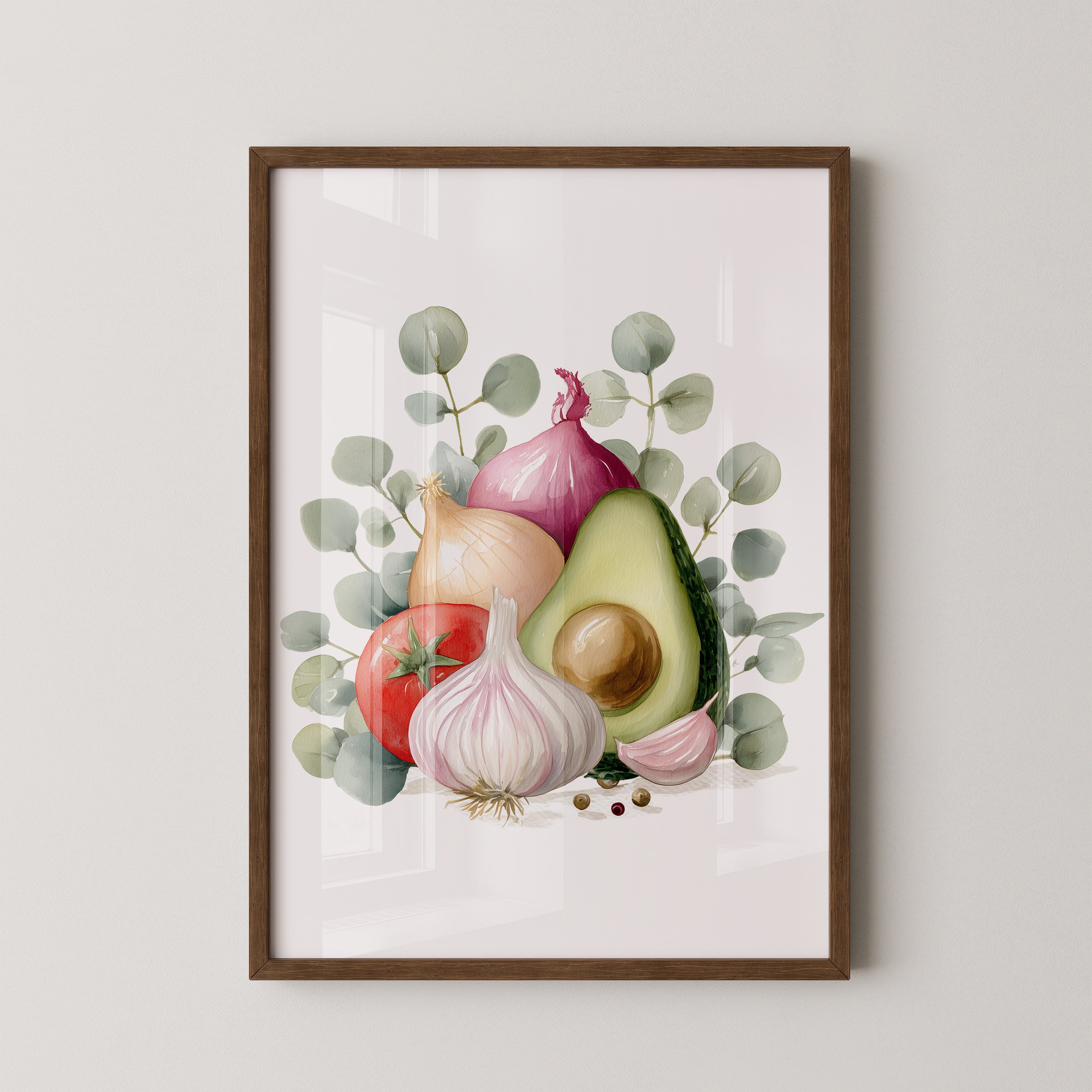 Avocado Stillleben Aquarell