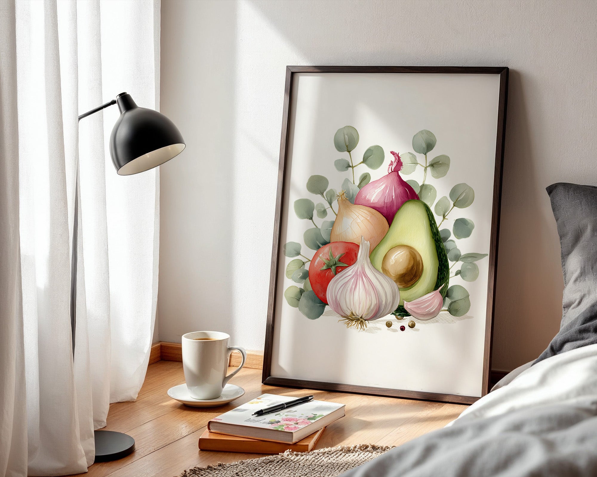 Avocado Stillleben Aquarell