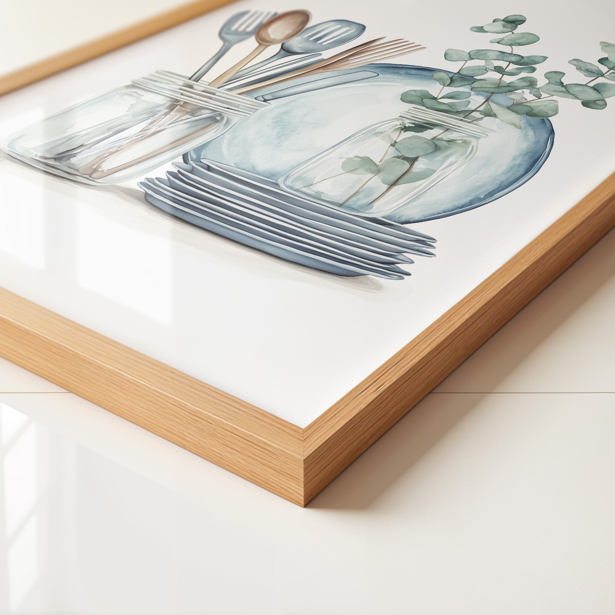 Eukalyptus Geschirr Aquarell