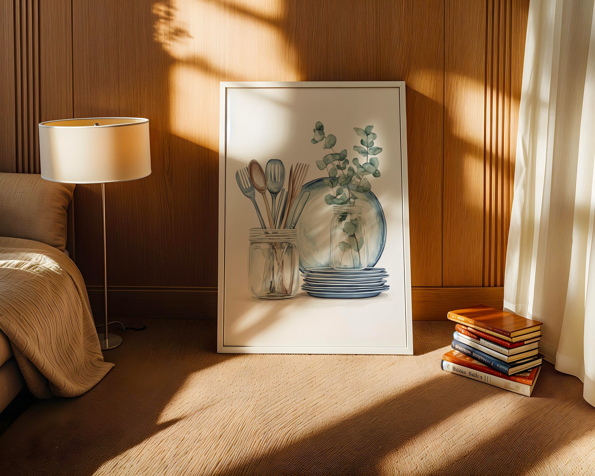 Eukalyptus Geschirr Aquarell