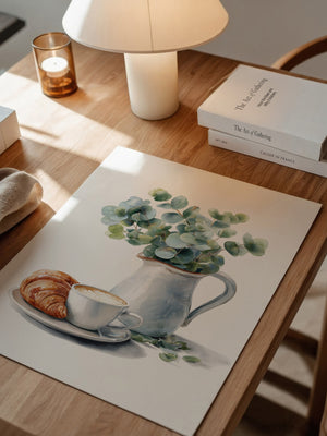 Eukalyptus Krug Kaffee Croissant