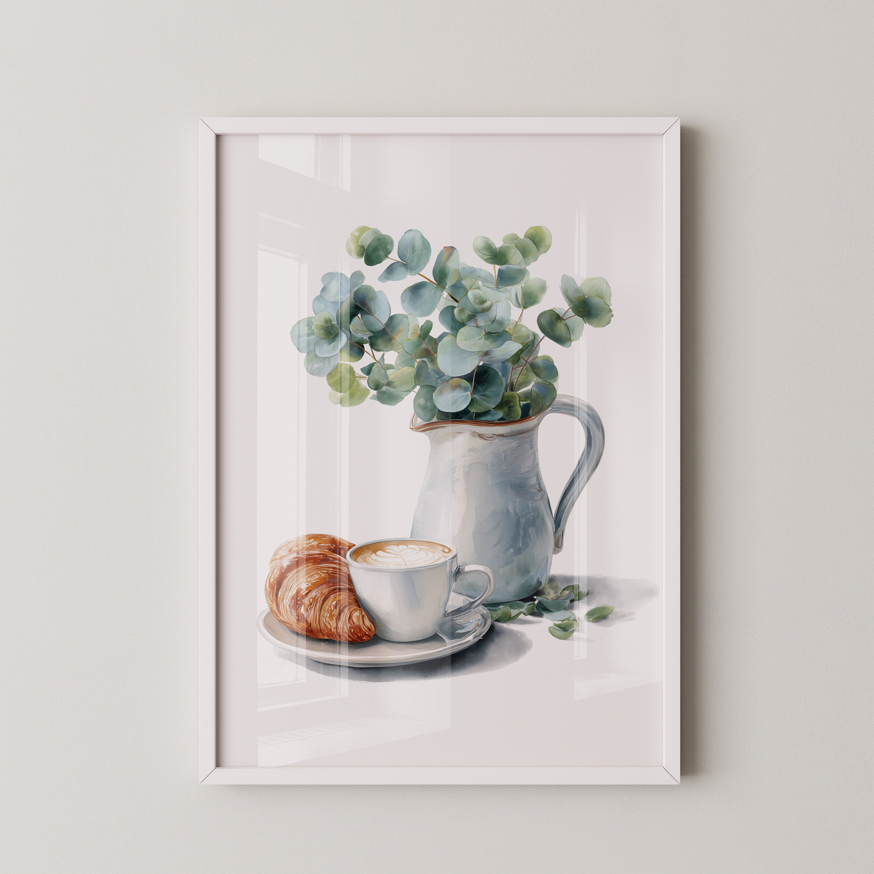 Eukalyptus Krug Kaffee Croissant