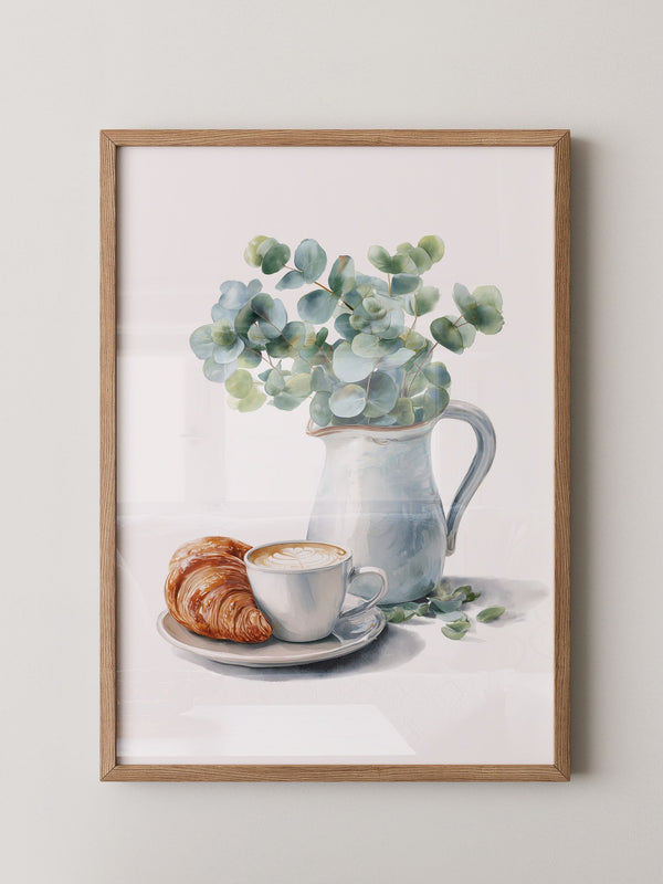 Eukalyptus Krug Kaffee Croissant