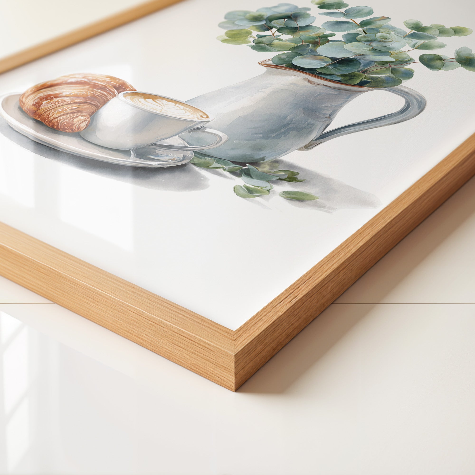 Eukalyptus Krug Kaffee Croissant