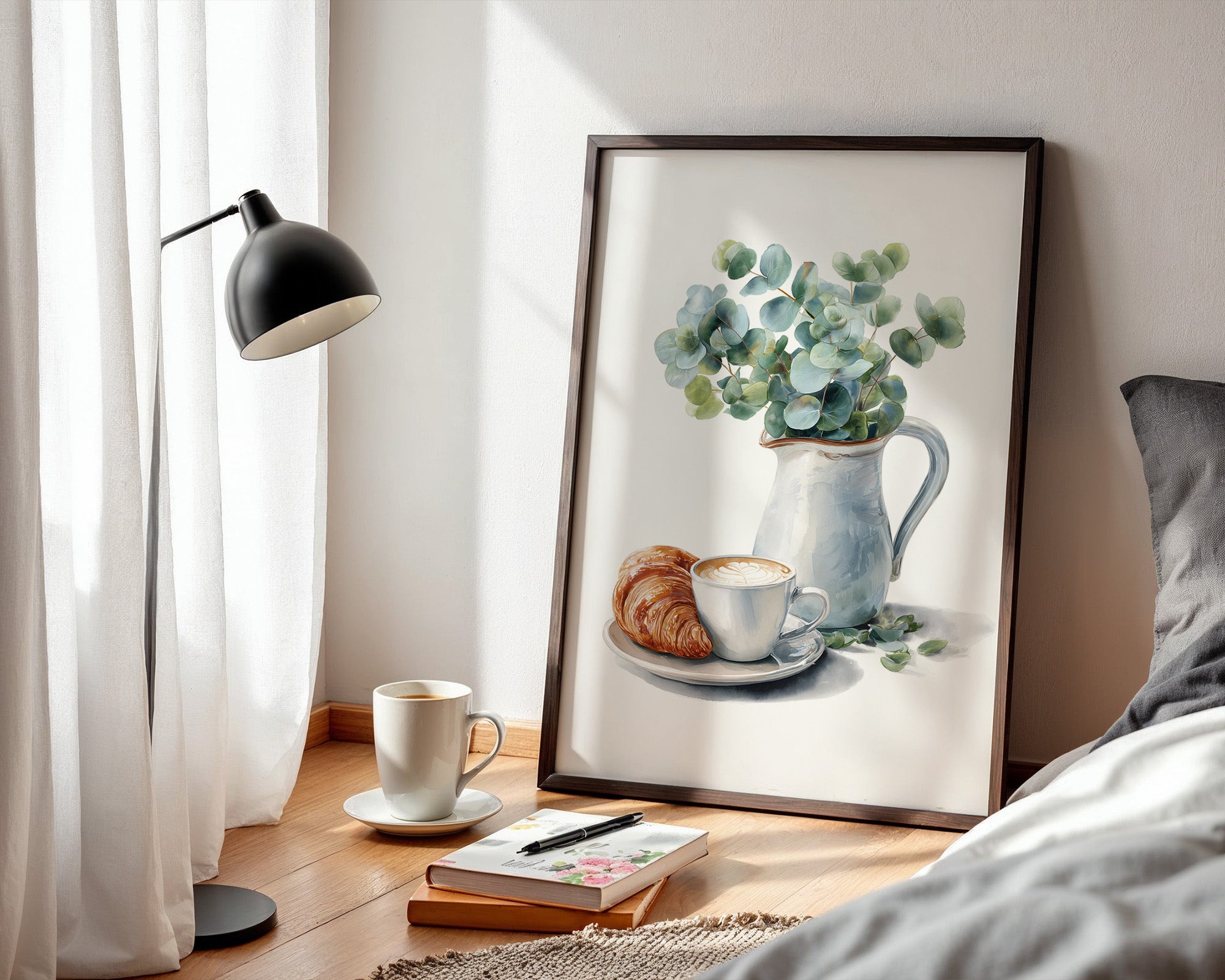 Eukalyptus Krug Kaffee Croissant