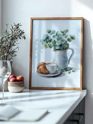 Eukalyptus Krug Kaffee Croissant