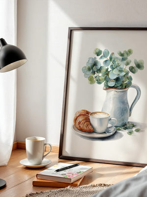 Eukalyptus Krug Kaffee Croissant