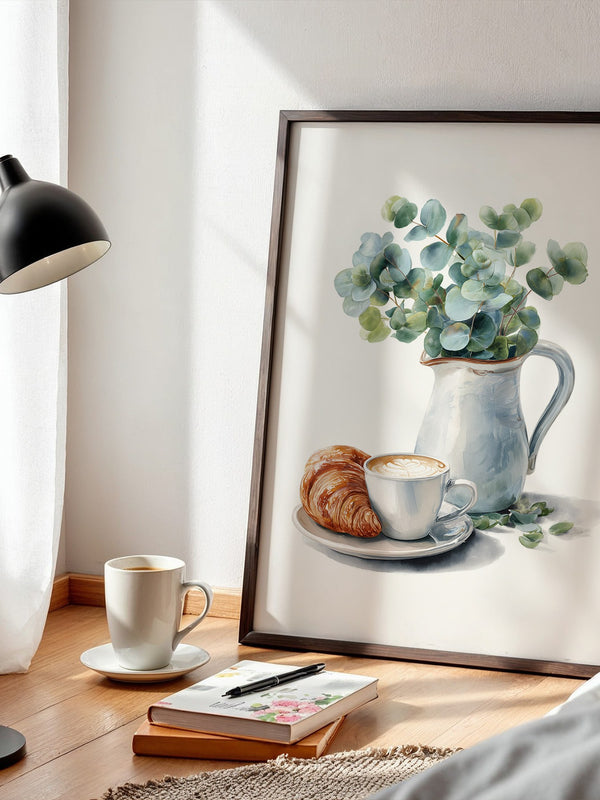 Eukalyptus Krug Kaffee Croissant