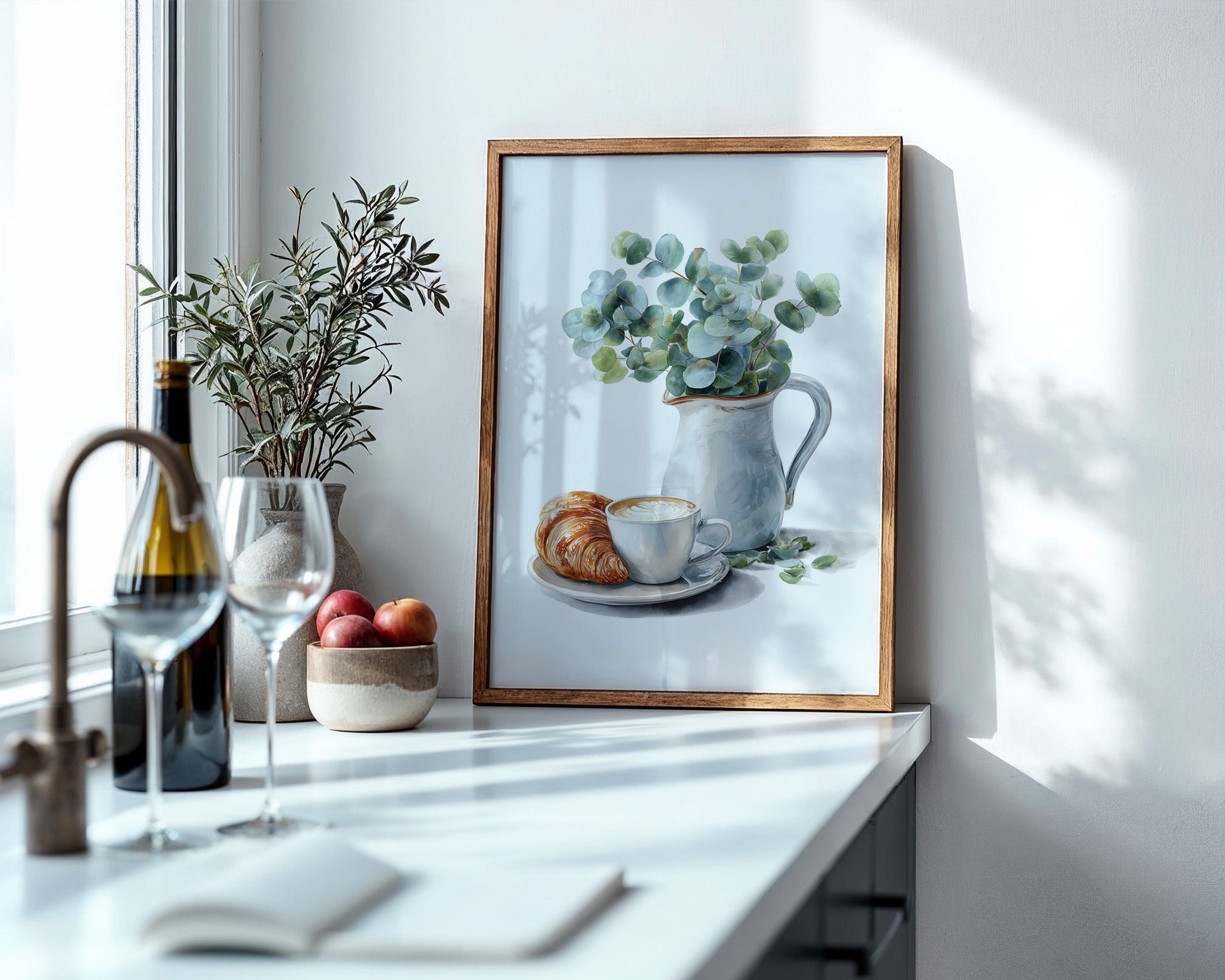 Eukalyptus Krug Kaffee Croissant