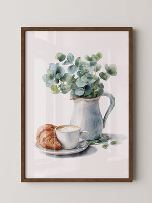 Eukalyptus Krug Kaffee Croissant