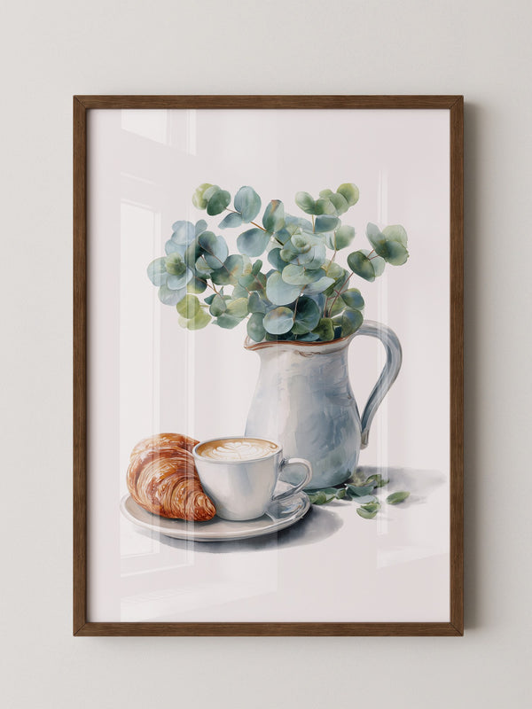 Eukalyptus Krug Kaffee Croissant