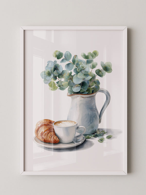 Eukalyptus Krug Kaffee Croissant