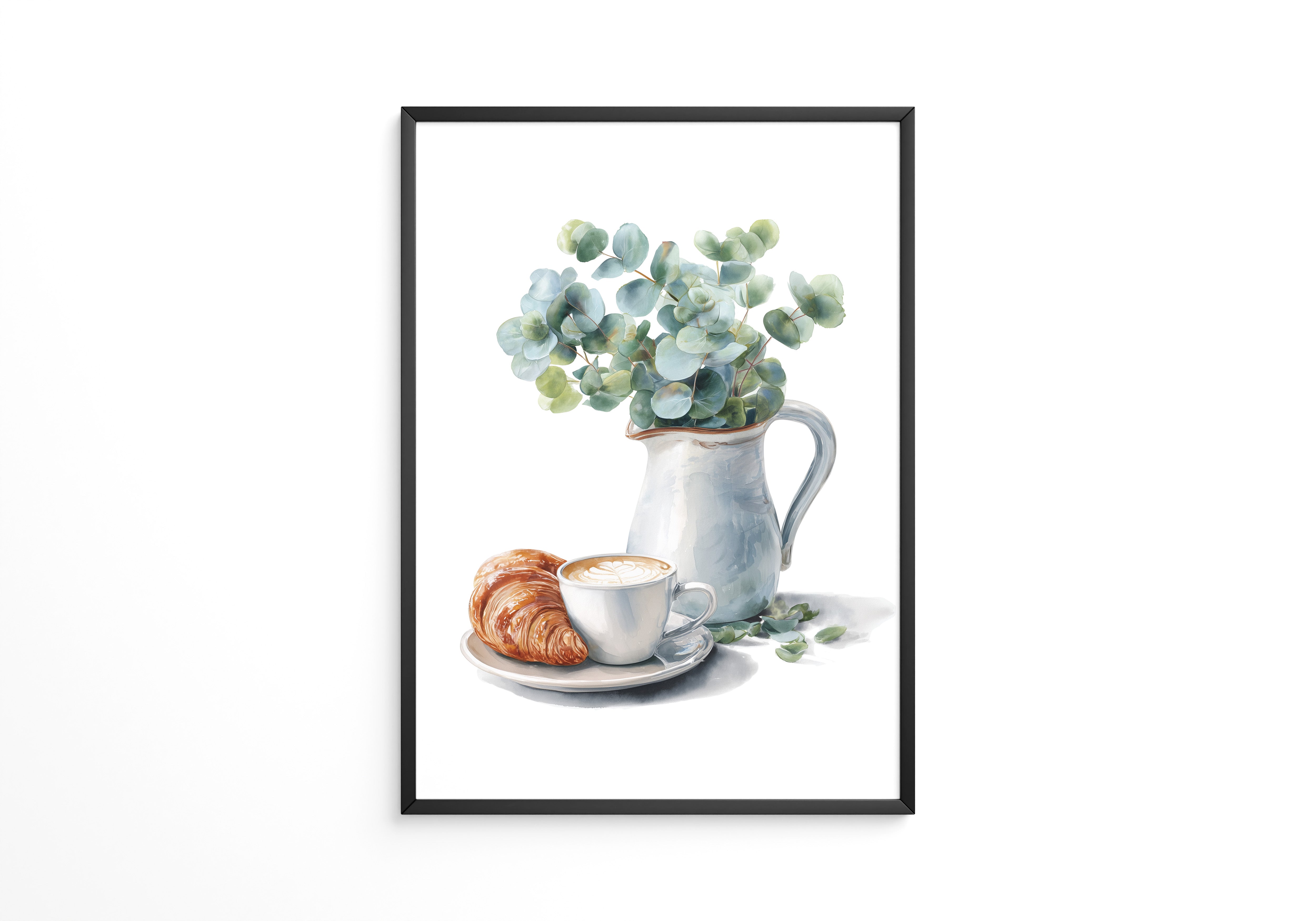 Eukalyptus Krug Kaffee Croissant