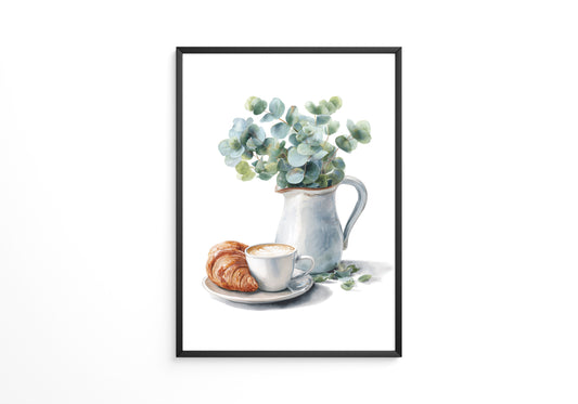 Eukalyptus Krug Kaffee Croissant