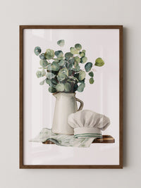 Eukalyptus Vase Kochmütze Aquarell