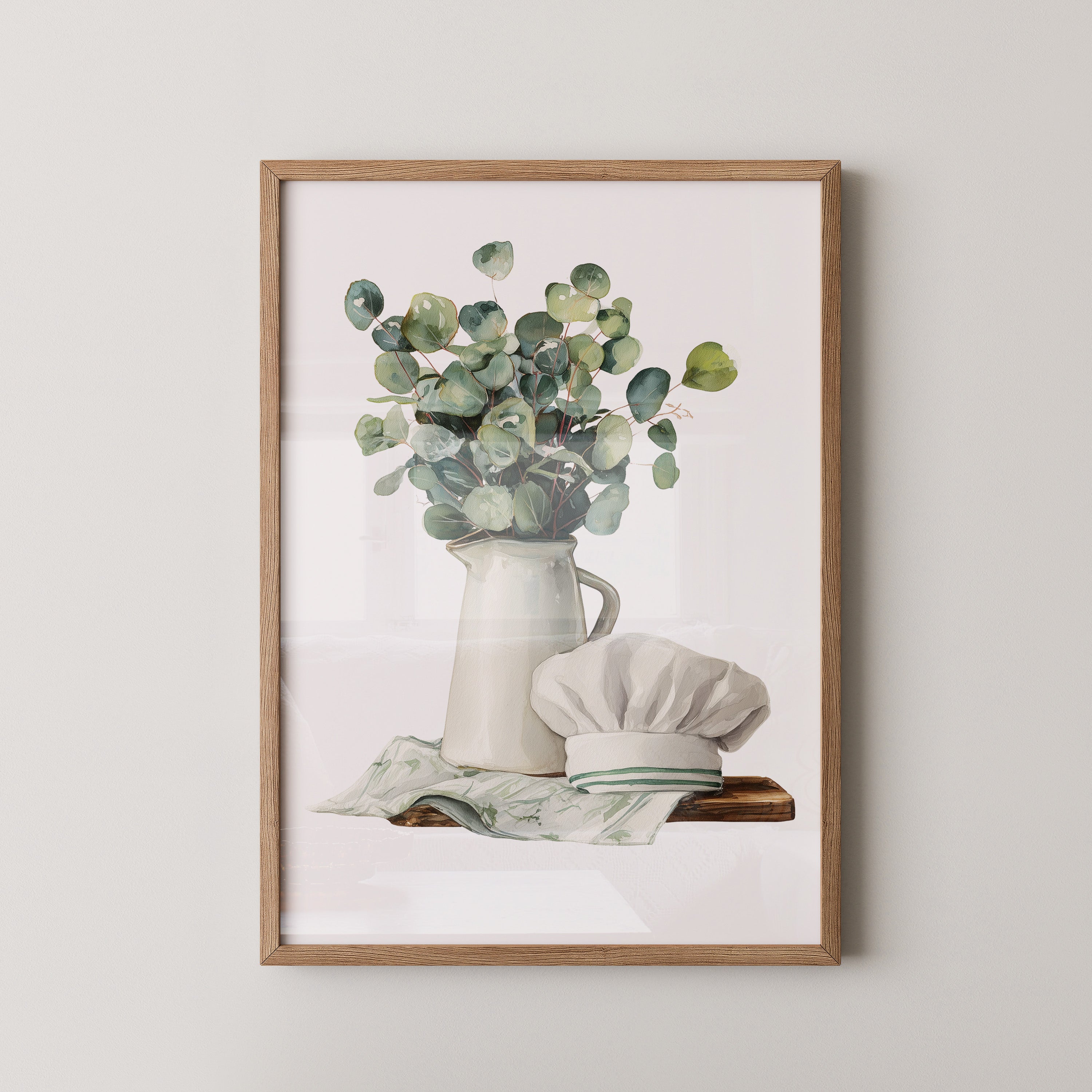 Eukalyptus Vase Kochmütze Aquarell