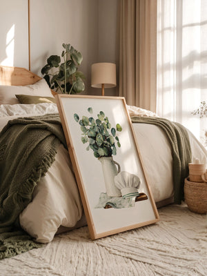 Eukalyptus Vase Kochmütze Aquarell
