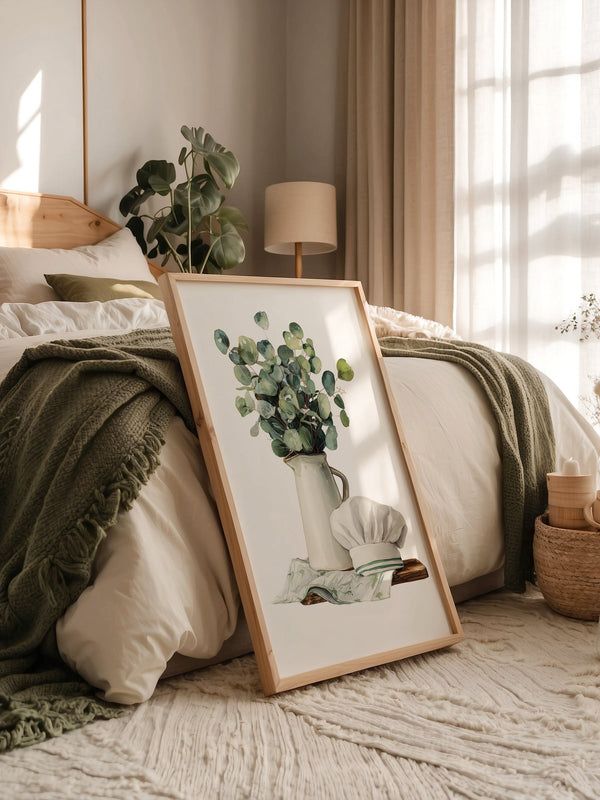 Eukalyptus Vase Kochmütze Aquarell