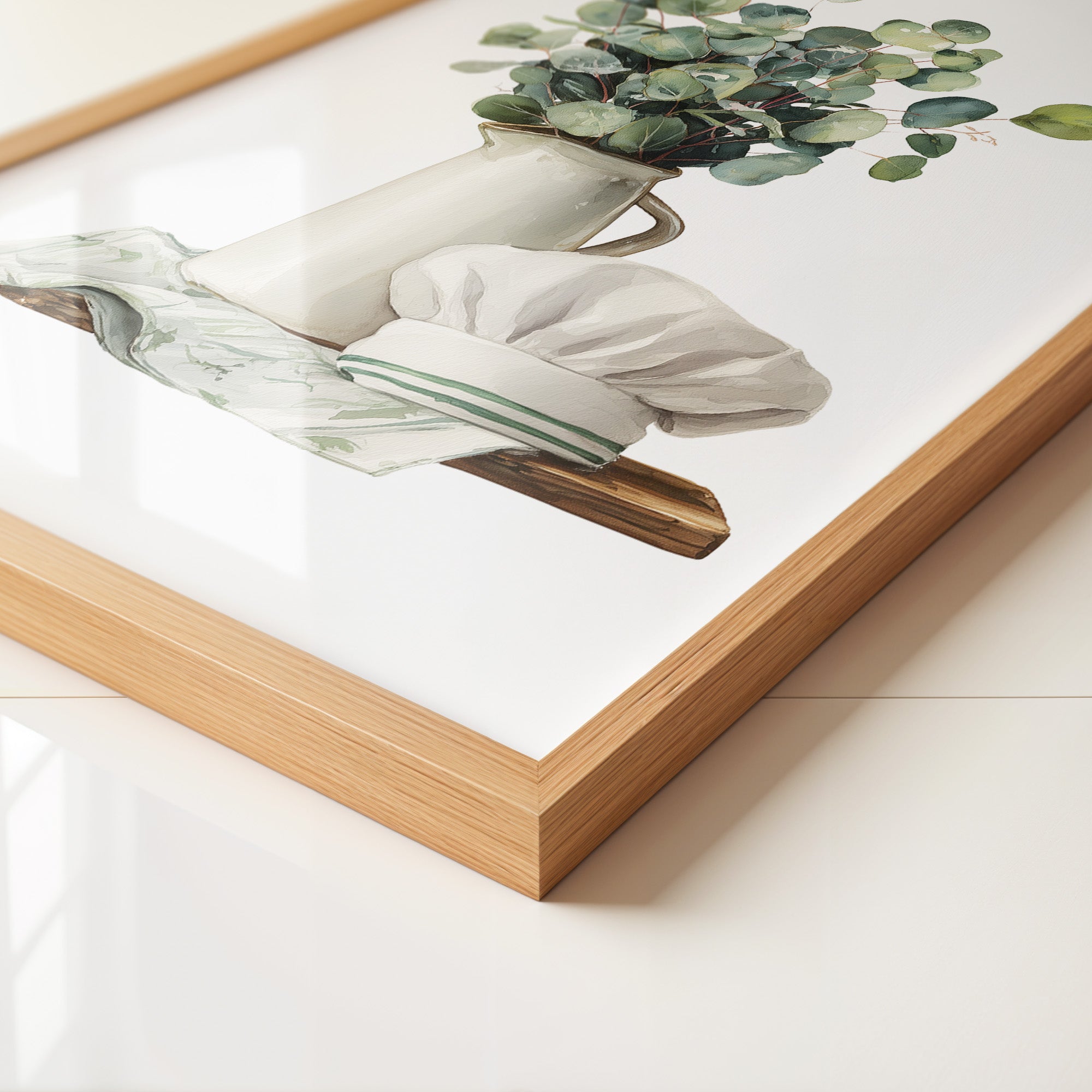 Eukalyptus Vase Kochmütze Aquarell