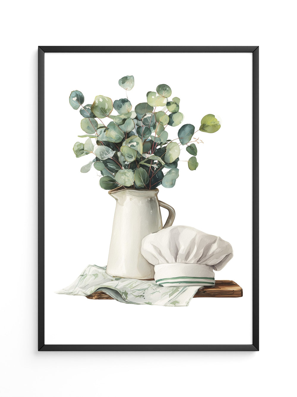 Eukalyptus Vase Kochmütze Aquarell