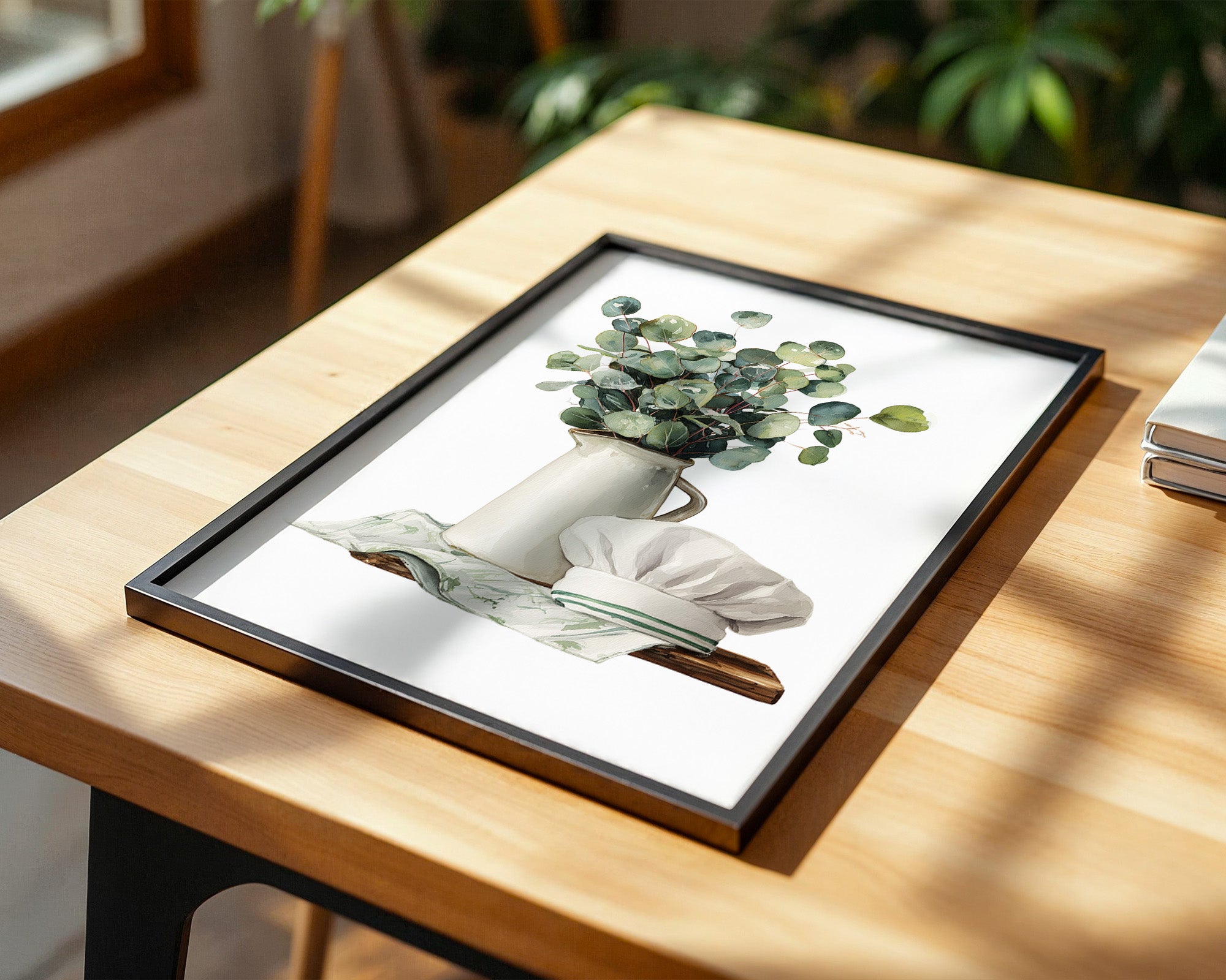 Eukalyptus Vase Kochmütze Aquarell