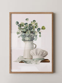 Eukalyptus Vase Kochmütze Aquarell