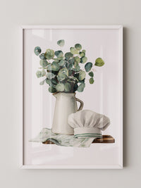 Eukalyptus Vase Kochmütze Aquarell