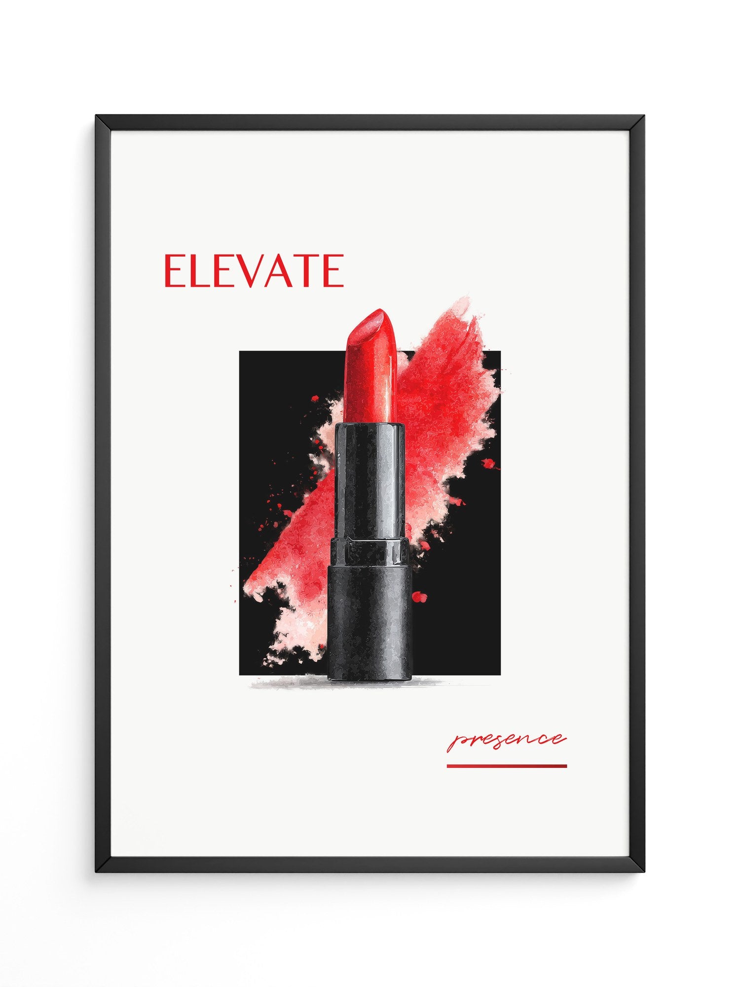 Roter Lippenstift Aquarell Kunst