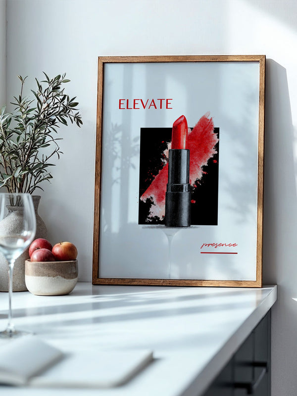 Roter Lippenstift Aquarell Kunst