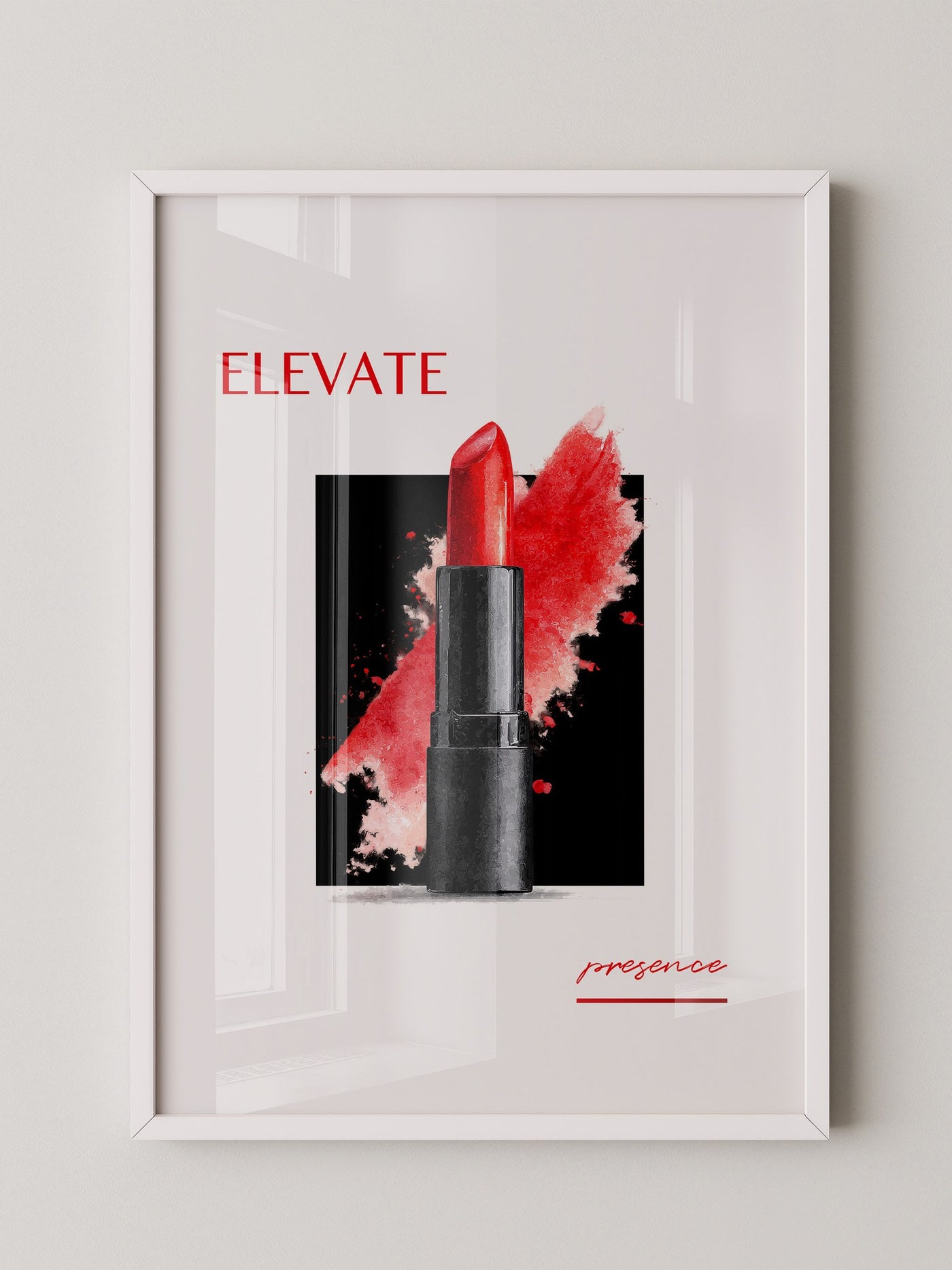 Roter Lippenstift Aquarell Kunst