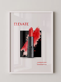 Roter Lippenstift Aquarell Kunst
