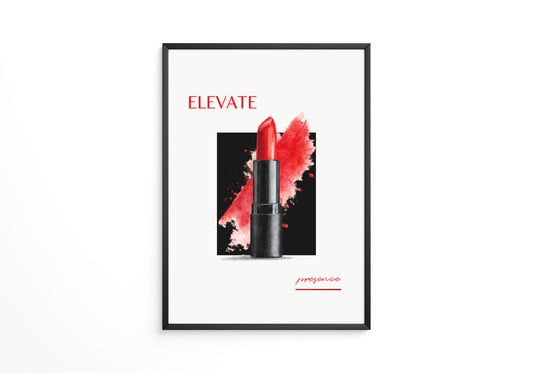 Roter Lippenstift Aquarell Kunst