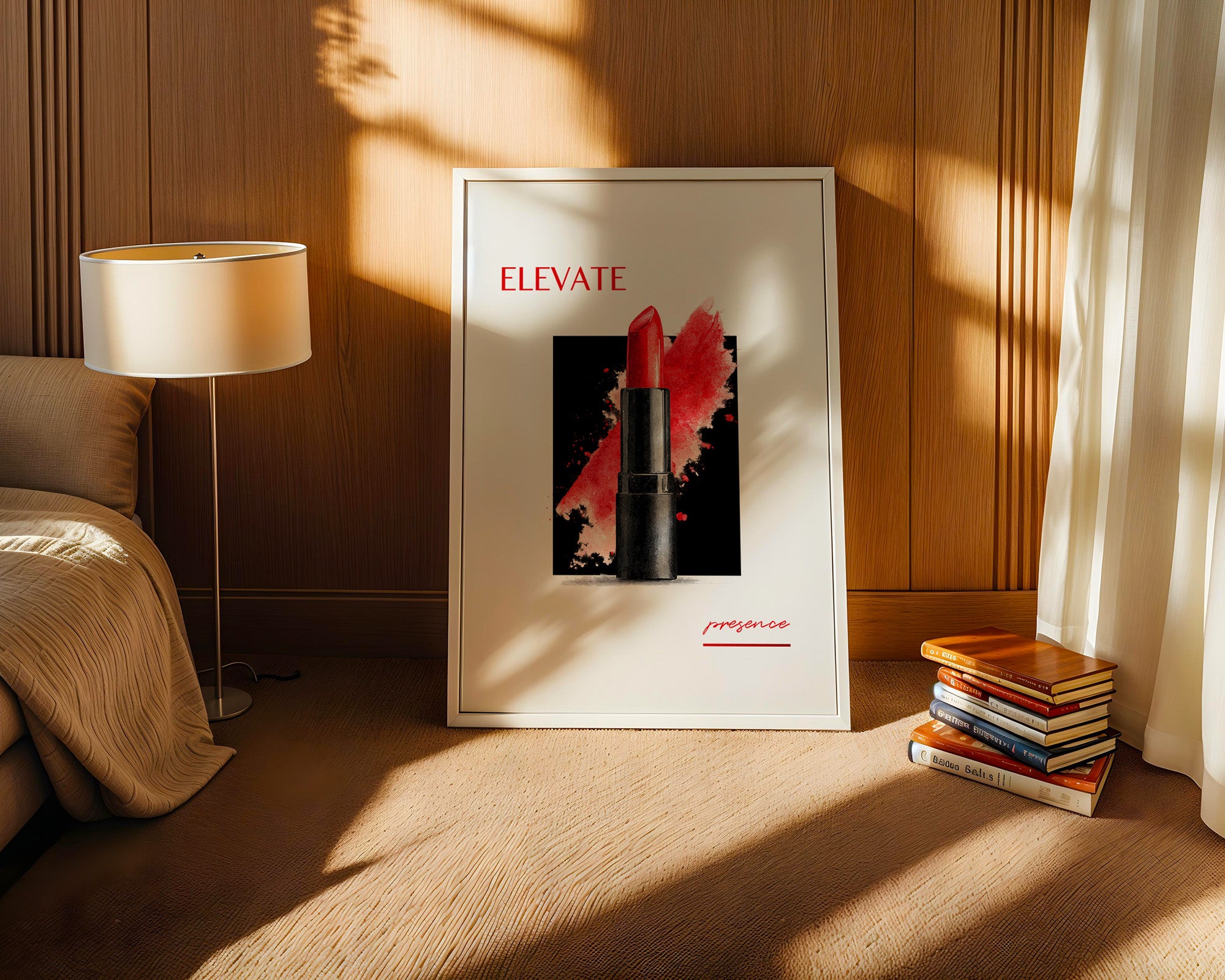 Roter Lippenstift Aquarell Kunst