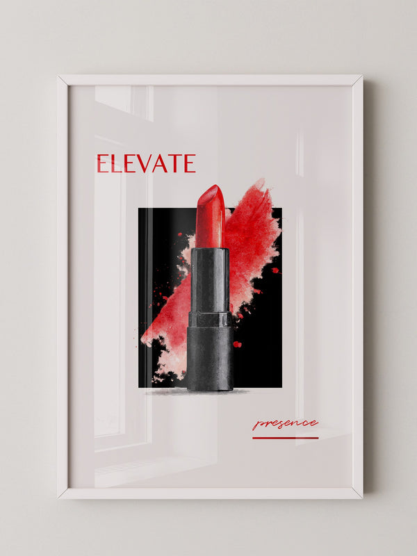 Roter Lippenstift Aquarell Kunst