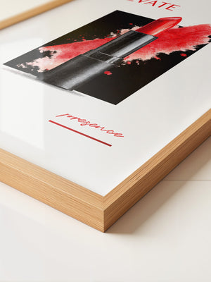 Roter Lippenstift Aquarell Kunst