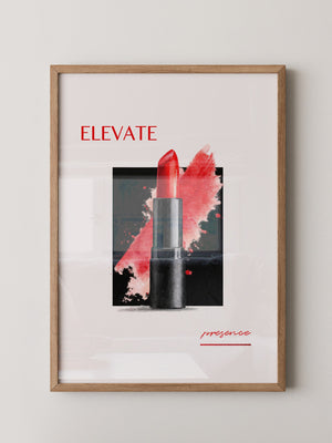 Roter Lippenstift Aquarell Kunst