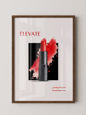 Roter Lippenstift Aquarell Kunst