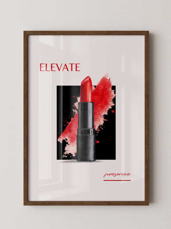 Roter Lippenstift Aquarell Kunst