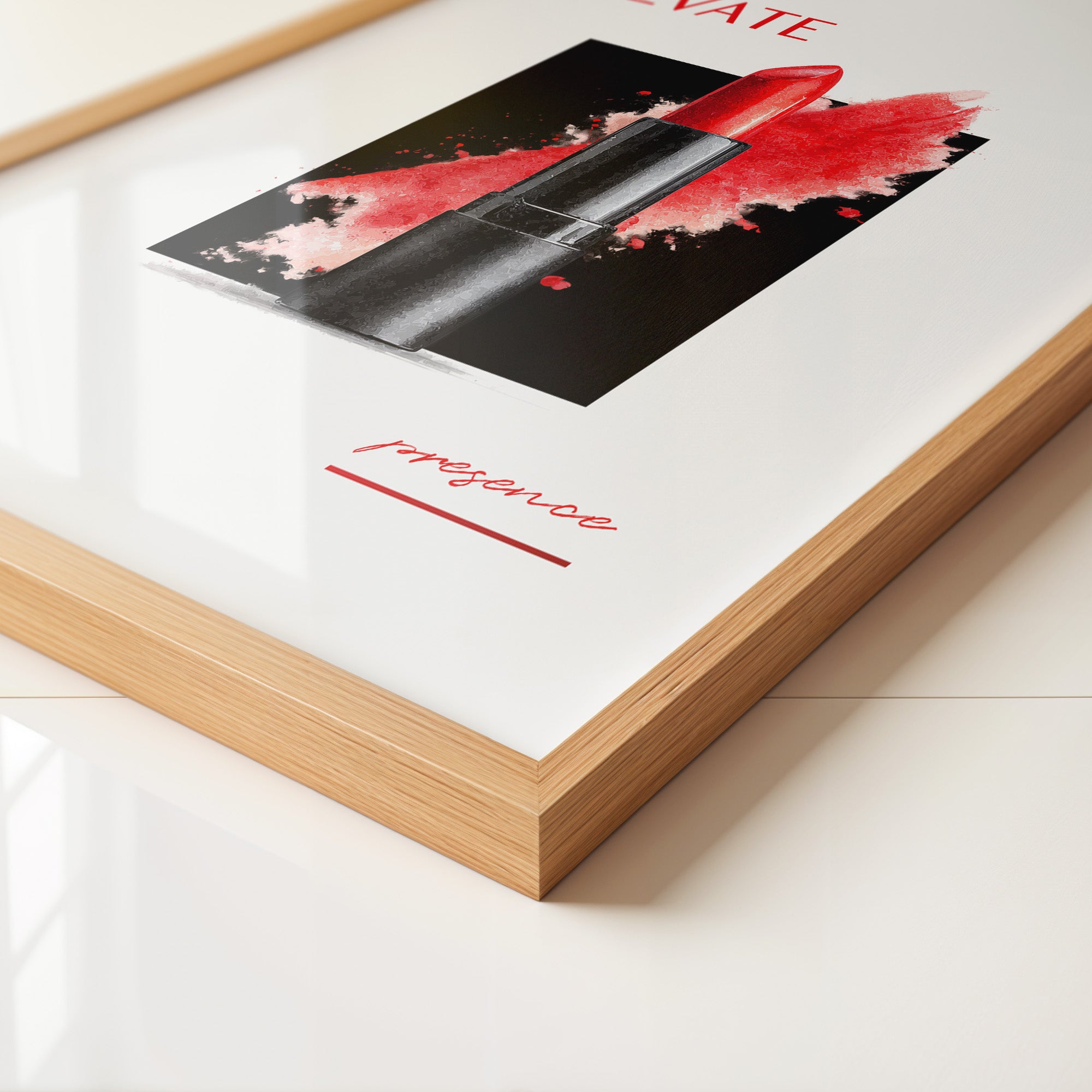 Roter Lippenstift Aquarell Kunst