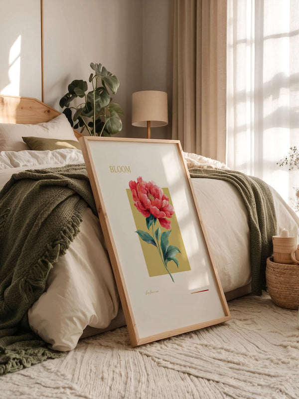Rote Pfingstrose Aquarell Kunst
